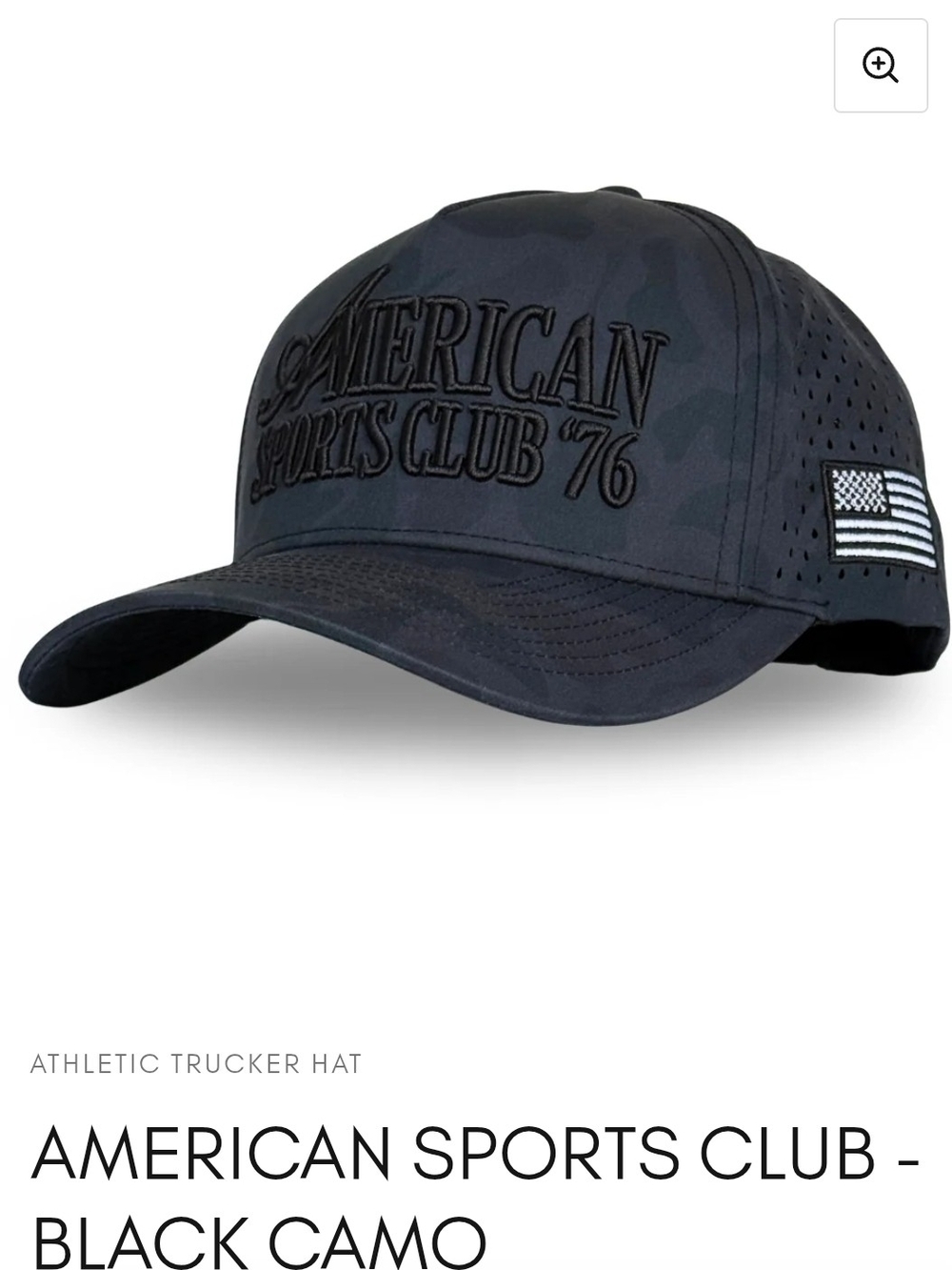 Citrusy '76 Black Camo Athletic Trucker Hat
